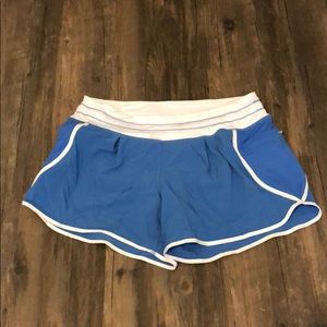 Blue lululemon running shorts